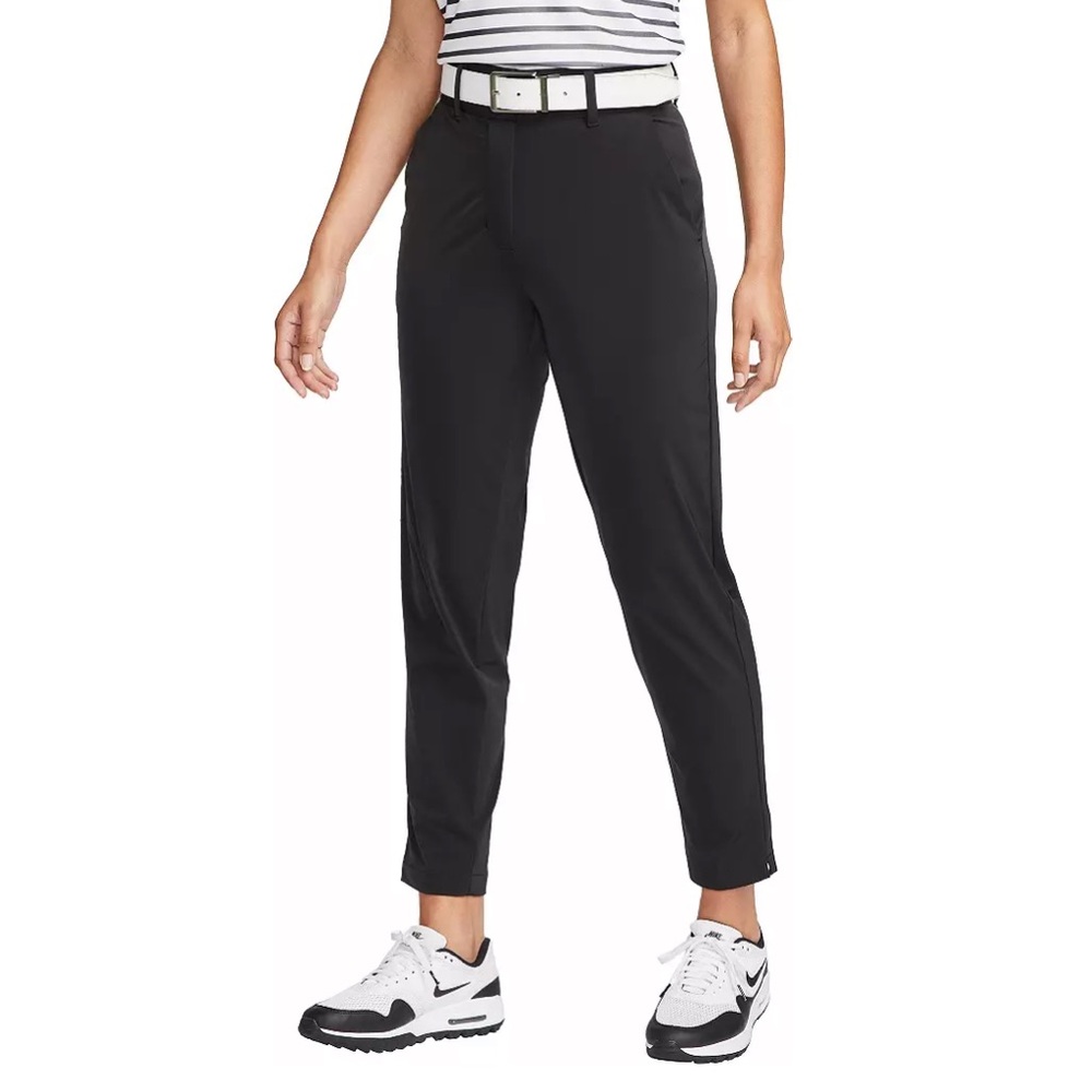 Nike | Women's Black Dri-FIT Golf Pants Ankle Slits Black Embroidered Logo Sz 16 - Picture 16 of 16
